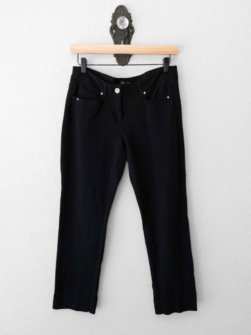 White House Black Market Pants Womens 6S Black Slim Leg Stretch Ankle Petite